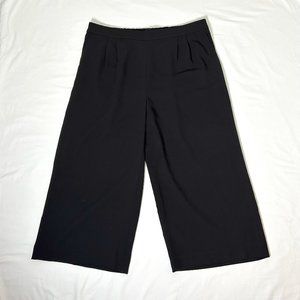 J.Crew Crepe Pull-on Wide Leg Crop Pants Black